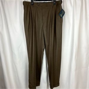 Nwt Enro Mens Formal Dress Slack Pants Brown Suit Business Casual 36x34 40x32